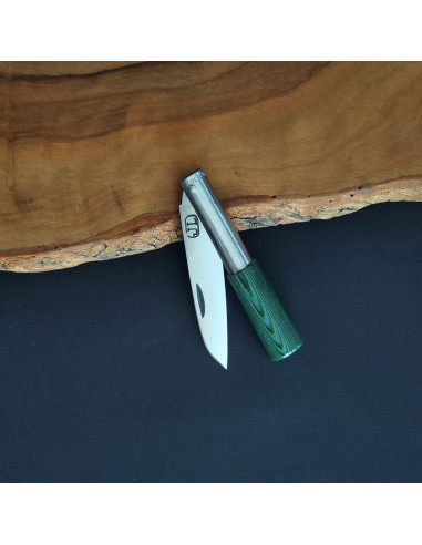 Navaja personalizada laminada verde peq. - David Legaspi JL