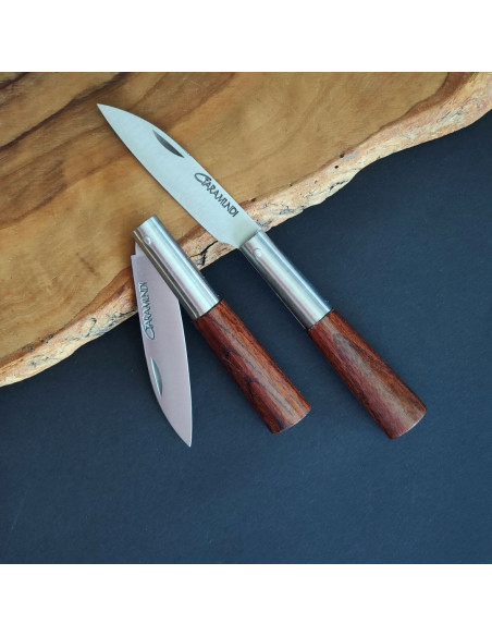 Navaja castaño tintada peq. - Cuchillería de Taramundi