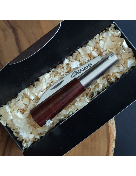 Navaja personalizada castaño tintada peq. - Cuchillería de Taramundi