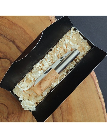 Navaja personalizada olivo peq - David Legaspi