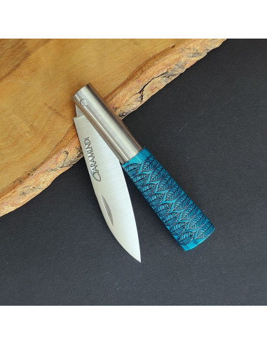 Navaja fresno azul decorada - Cuchillería de...