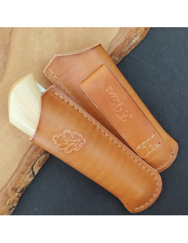 Funda sencilla hoja roble 8cm lisa