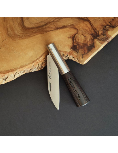 Navaja personalizada laminada negro - Antonio Quintela