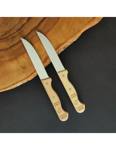 Dúo cuchillo mesa decorado - Carlos Quintana