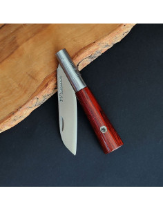 Navaja del artesano Francisco Vega de Taramundi con empuñadura en madera de cocobolo e incrustación de mosaic pin. 2