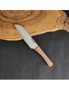 Cuchillo  cocina santoku encina - Antonio Quintela