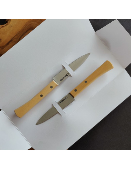 Pack de dos cuchillos puntillas en madera lisa de la Cuchillería de Taramundi