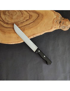 Cuchillo de fuente de 18cm de hoja y empuñadura en metacrilato negro de la Cuchillería de Taramundi