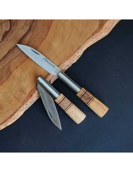 Navaja olivo cruzadillo peq - Cuchillería Taramundi