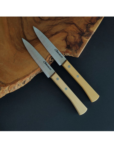 Dúo personalizado cuchillo puntilla lisa boj -...