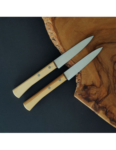 Dúo personalizado cuchillo puntilla lisa boj -...