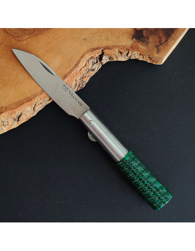Navaja personalizada fresno verde peq block -...