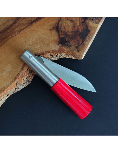 Navaja personalizada fresno rojo peq block -...