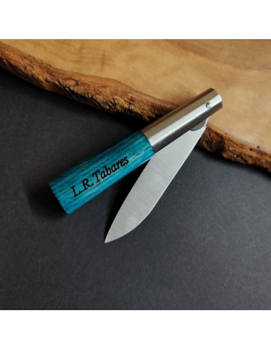 Navaja personalizada fresno azul G - Carlos...