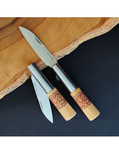 Navaja cerezo cenefa decorada block G - Carlos...