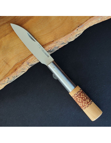 Navaja cerezo cenefa decorada block G - Carlos...
