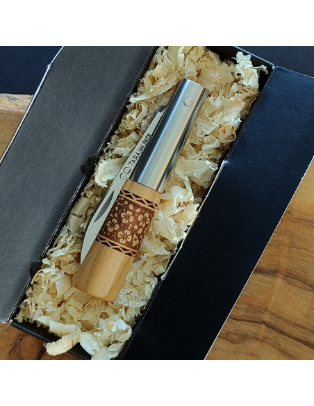 Navaja cerezo cenefa decorada block G - Carlos Quintana