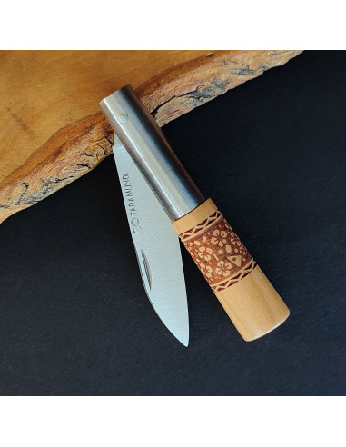 Navaja cerezo cenefa decorada block G - Carlos...