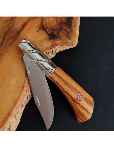 Navaja  zebrano mosaic pin rojo - Francisco Vega