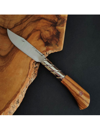 Navaja  zebrano mosaic pin rojo - Francisco Vega