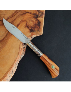 Navaja  zebrano mosaic pin verde - Francisco Vega