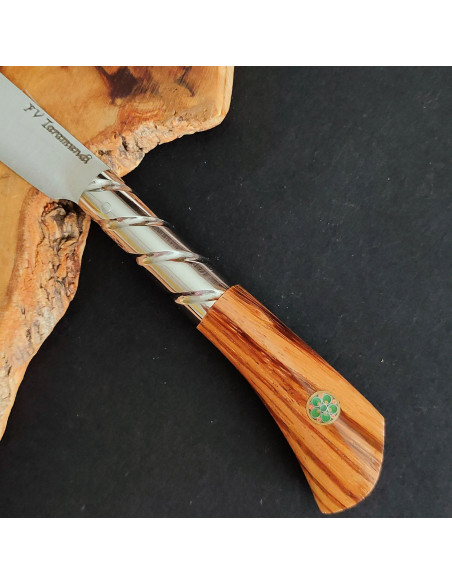 Navaja  zebrano mosaic pin verde - Francisco Vega