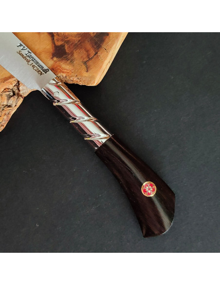 Navaja  ébano mosaic pin rojo - Francisco Vega