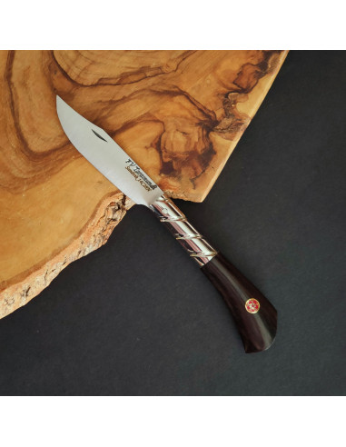 Navaja  ébano mosaic pin rojo - Francisco Vega