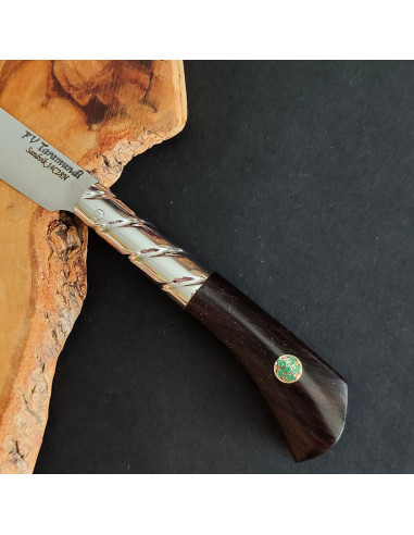 Navaja  ébano mosaic pin verde - Francisco Vega