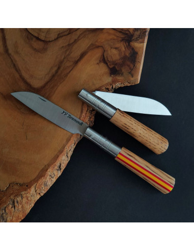 Navaja roble quemada  bandera España -...