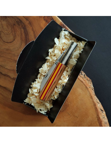 Navaja roble quemada  bandera España -...