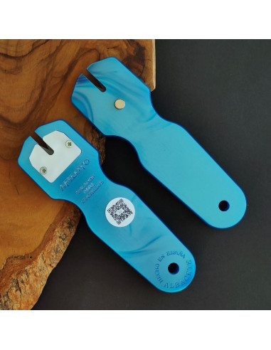 Afilador cuchillos azul