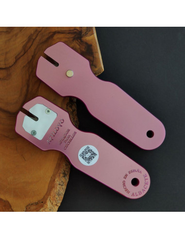Afilador cuchillos rosa