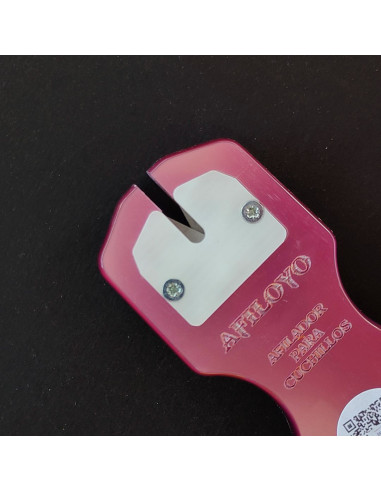 Afilador cuchillos rosa