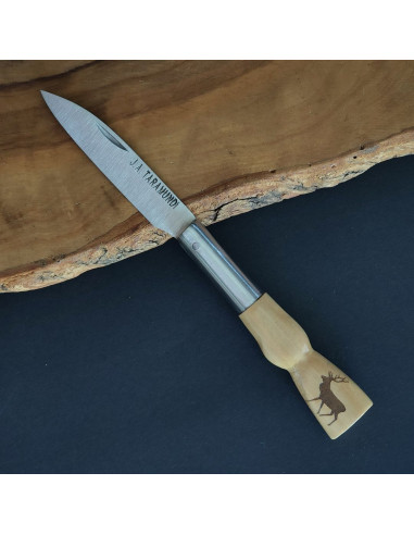 Navaja personalizada caza venado - JA TARAMUNDI
