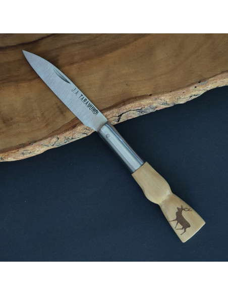 Navaja personalizada caza venado - JA TARAMUNDI