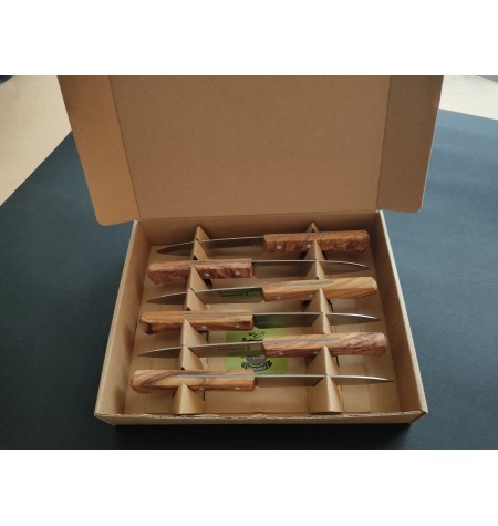 Pack 6 cuchillos mesa punta 