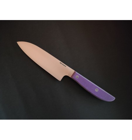 cuchillo cocina santoku morado