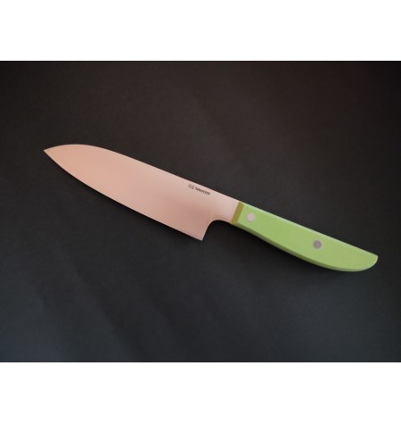 cuchillo cocina santoku verde