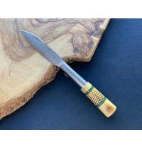 Navaja decorada con bloqueo verde