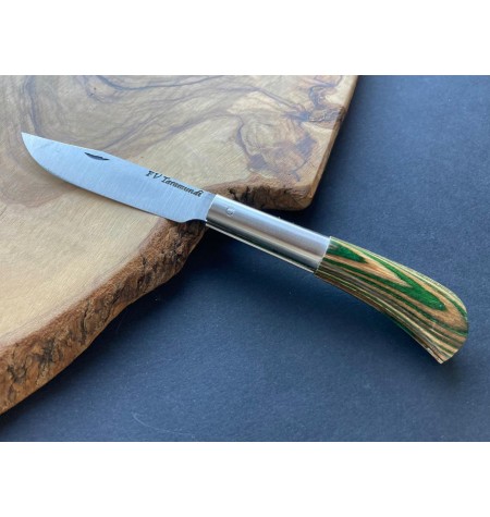 Navaja laminada F.V. verde/marrón