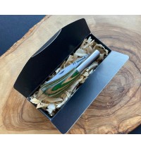 Navaja laminada F.V. verde/marrón