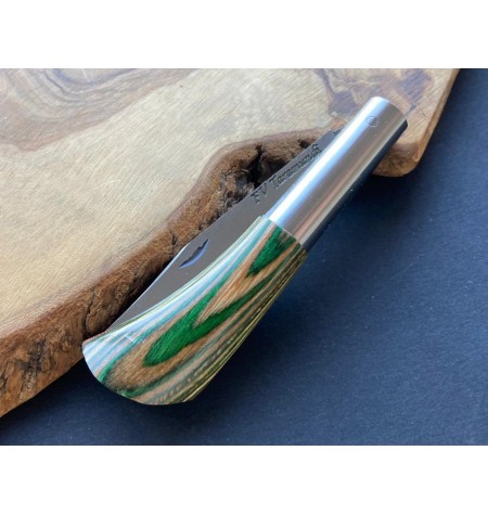 Navaja laminada F.V. verde/marrón