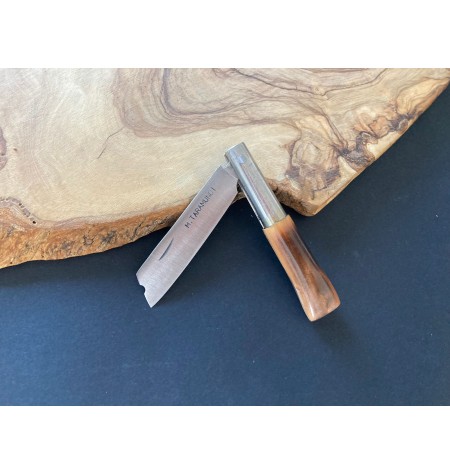 Navaja personalizada  brezo quemada carbono chata  G