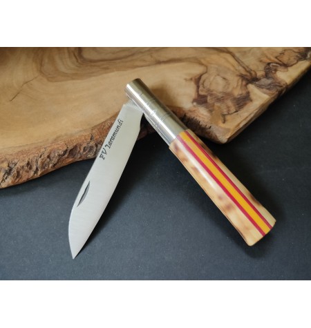 Navaja bandera  España boj quemado FV G